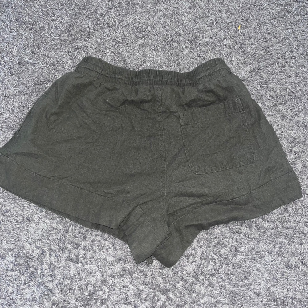 Universal Thread Womens Linen Blend Drawstring Shorts Olive Green XS - Picture 3 of 4